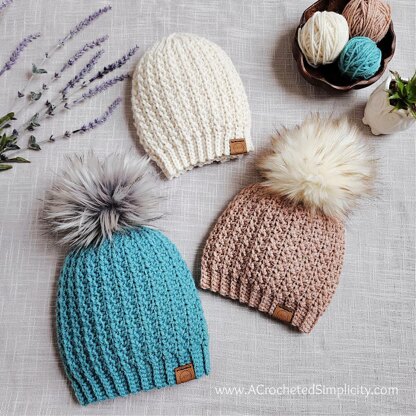 Short Row Crochet Beanie & Slouch