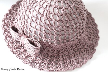 Summer Sun Hat with a Bow