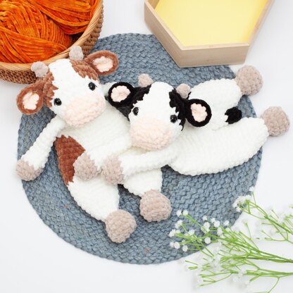 Cow lovey crochet pattern. Baby lovey