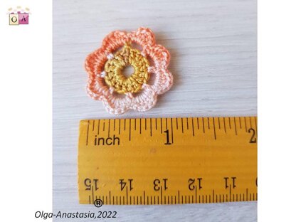 Medium crochet flower for autumn decor