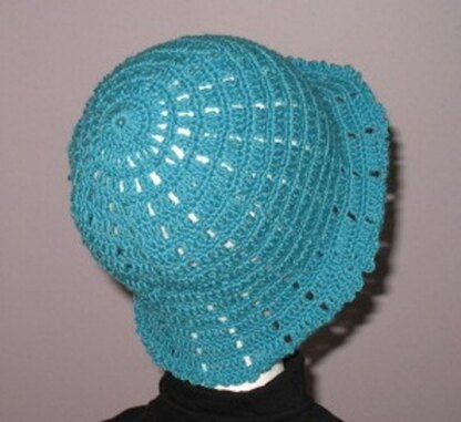 Aqua Rose Flower Hat