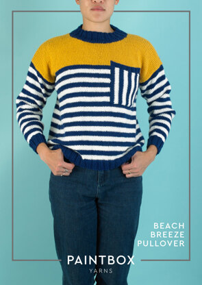 Beach Breeze Pullover - Free Knitting Pattern in Paintbox Yarns Wool Mix Aran