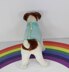 Aran Stripe Back Button Up Garter Stitch Dog Coat