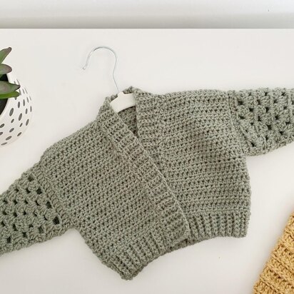 Granny Stripe Sleeve Cardigan - Baby & Child