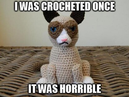 Grumpy Cat Tardar Sauce meme amigurumi plush