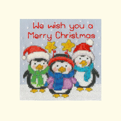 Bothy Threads Penguin Pals Cross Stitch Kit - 10 x 10cm