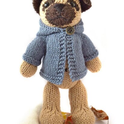 Pug with Anorak - knitting pattern