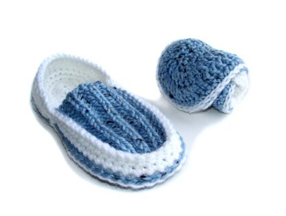 Knit Crochet Slippers Moccasin
