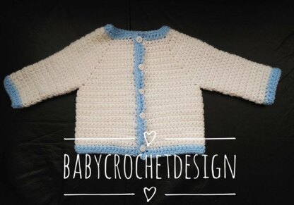 Simple crochet baby on sale cardigan