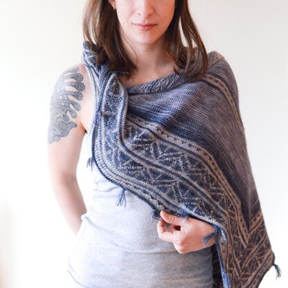 Northern Night Shawl