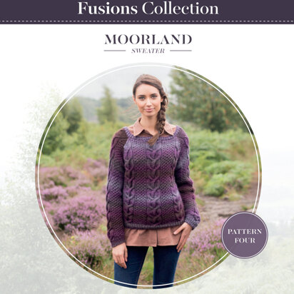 Moorland Sweater in West Yorkshire Spinners Aire Valley Aran Fusions - Downloadable PDF