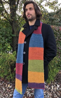 Man's Scarf in Plymouth Yarn - F831 - Downloadable PDF