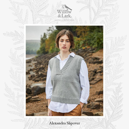 Alexandra Slipover -  Knitting Pattern For Women in Willow & Lark Heath Solids by Willow & Lark - knitting pattern