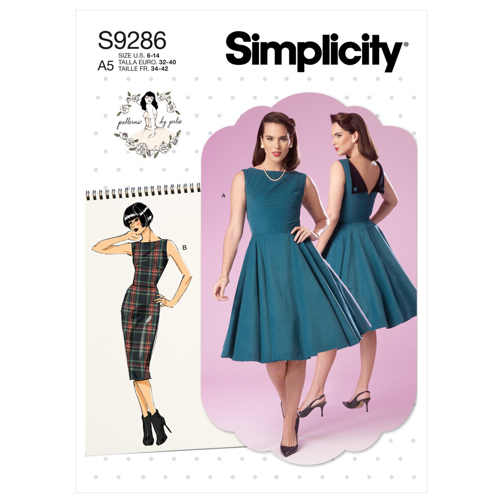Simplicity Misses' Fold-back Facing Dresses S9286 - Sewing Pattern | LoveCrafts Simplicity Misses' Fold-back Facing Dresses S9286 - Sewing Pattern | LoveCrafts