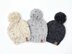 Fur Pompom Chunky Hat Baby Children Women