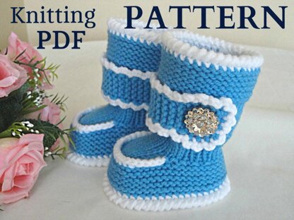 Pattern Baby Girl Knitting Baby Shoes Jasmine