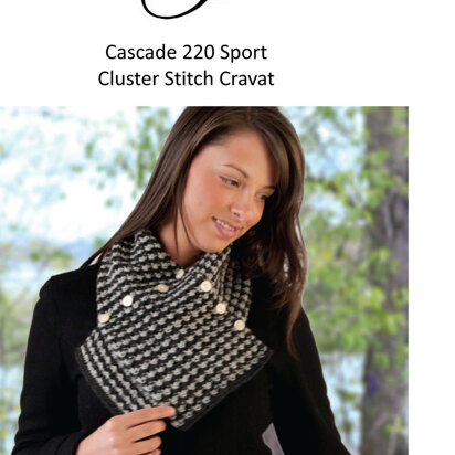 Cluster Stitch Cravat in Cascade 220 Sport - DK195