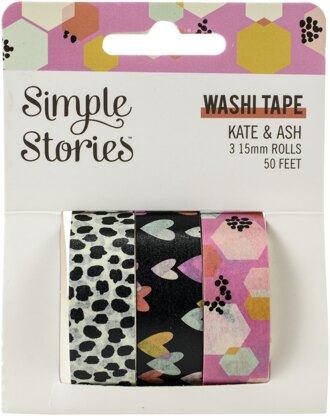 Simple Stories Kate & Ash Washi Tape 3/Pkg - 620042