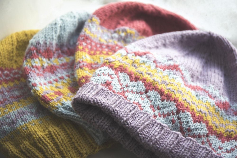 Four Fair-Isle Hats Knitting pattern by Alice Neal LoveCrafts