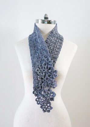 Floral Eyelet Scarf