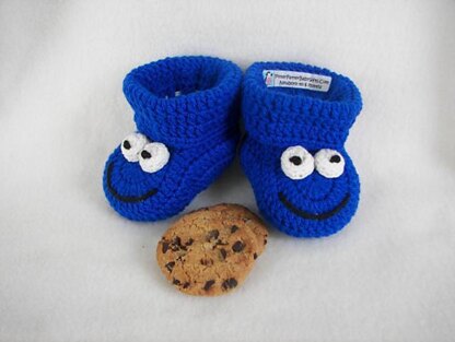 Cookie Monster Baby Booties