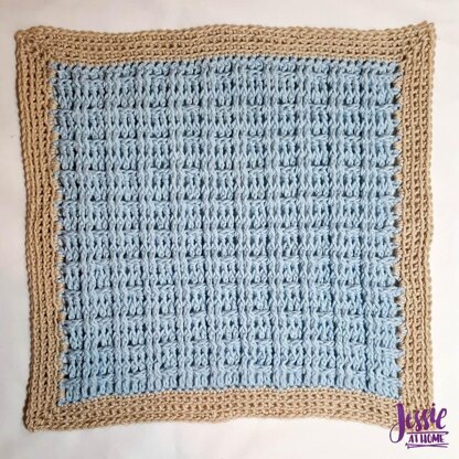 Broken Rib Crochet Washcloth