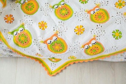 Crochet Baby Owl blanket