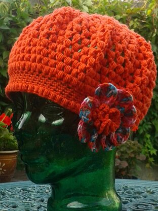 Ladies Puff Stitch Crochet Hat