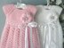 Knitting PATTERN Christening Baby Dress Knitted Flower