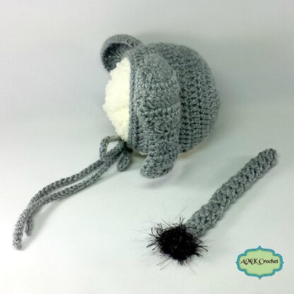 Newborn Elephant Hat and Tail Photo Prop