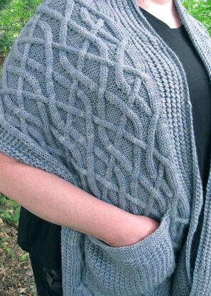 Warm Leitrim Pocket Shawl