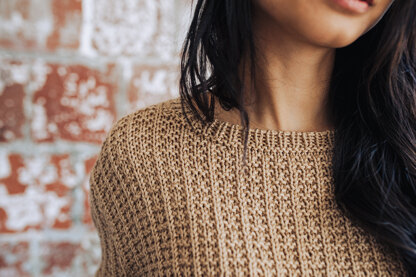 Alby Way Pullover in Lion Brand Basic Stitch Skein Tones - M20408 BSAP - Downloadable PDF