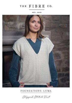 Slipped Stitch Vest in The Fibre Co. Luma - Downloadable PDF