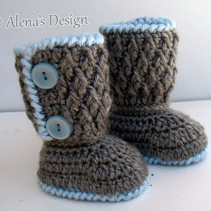 Buttoned Baby Booties