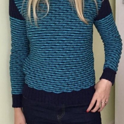 Diagonal Rib Sweater