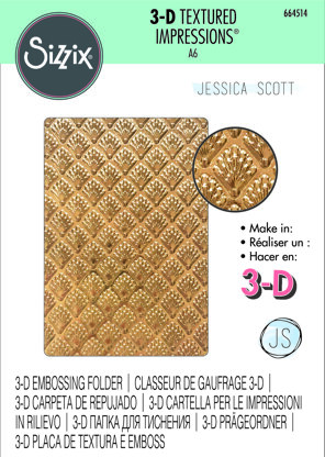 Sizzix 3-D Textured Impressions Embossing Folder - Shells by Jessica Scott