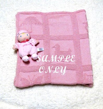 Baby Blanket with Rocking Horse Square Only