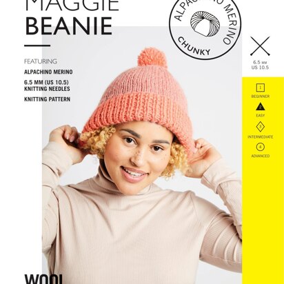 Maggie Beanie in Wool and the Gang Alpachino Merino - V767726308 - Downloadable PDF