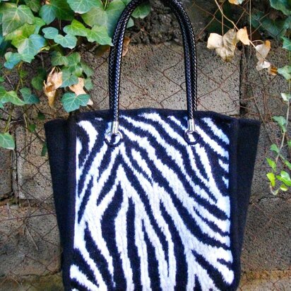 Zebra print tote