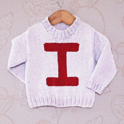 Intarsia - Letter I Chart - Childrens Sweater