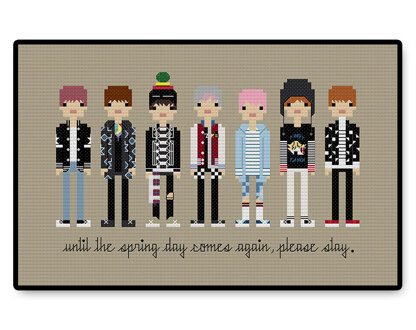 BTS Spring Day - PDF Cross Stitch Pattern