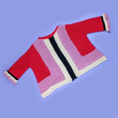 Colour Block Oversized Jumper