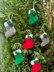 Christmas Holly Stockings bunting sweets chocolate cover, tree decoration DK knitting pattern