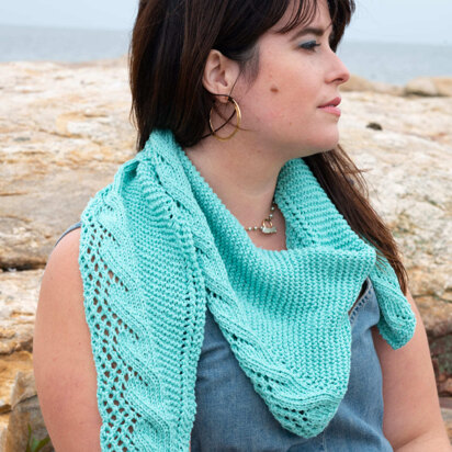 Molucca Shawl in Berroco Seaspun - Downloadable PDF