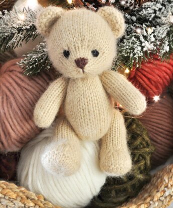Teddy Bear knitting pattern, In the round