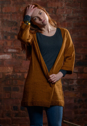 Long Cardigan in The Fibre Co. Cumbria Fingering - Downloadable PDF