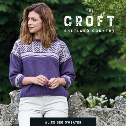 Alice Geo Sweater in West Yorkshire Spinners The Croft Shetland Country - DBP0082 - Downloadable PDF