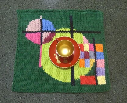 Green Square Placemat (Kandinsky)