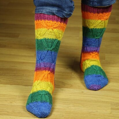 Wrapped Rainbow Socks