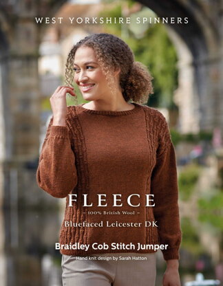 Braidley Cob Stitch Jumper in West Yorkshire Spinners Bluefaced Leicester DK - DBP0174 - Downloadable PDF